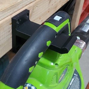 HOLDER For Greenworks 40V Blower -  Mounting Bracket Storage - for added Garage Storage