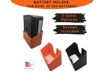 STIHL AP 300 SINGLE Battery Wall Mount Holder - Battery Sits Vertical for easy removal