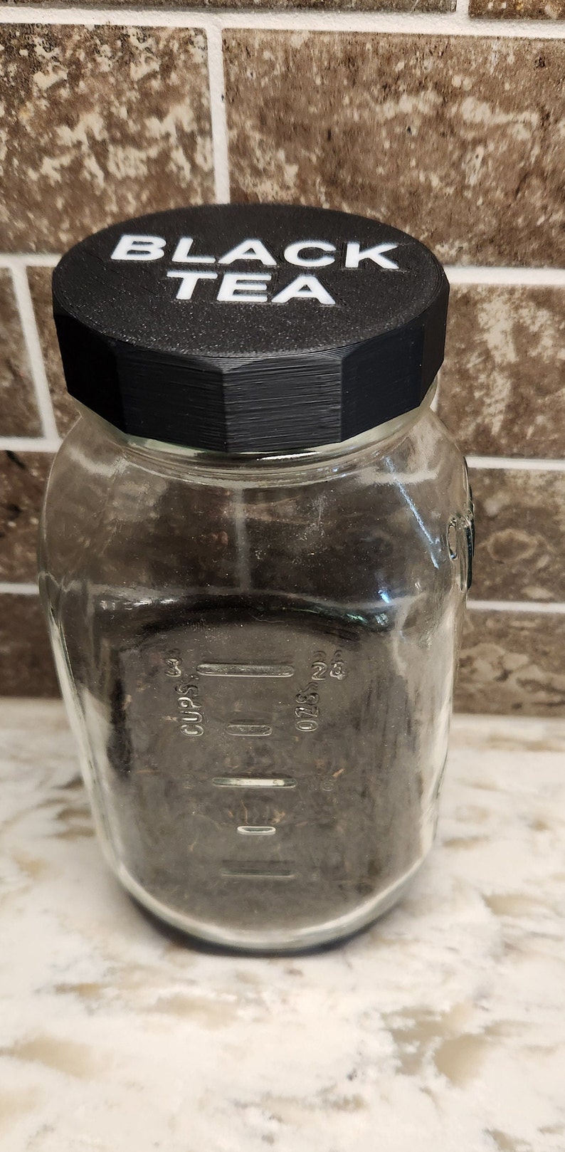 Mason Ball Jar Lid Replacement BLACK Plastic Cap |Regular Mouth 16oz & 32oz Quart/1L | Quantity Discount |Custom Label Option| HANDWASH ONLY image 7