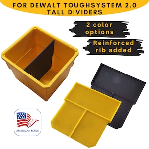 For DEWALT ToughSystem 2.0 organizer - TALL Bin DIVIDER *Updated High Temp Option Available**