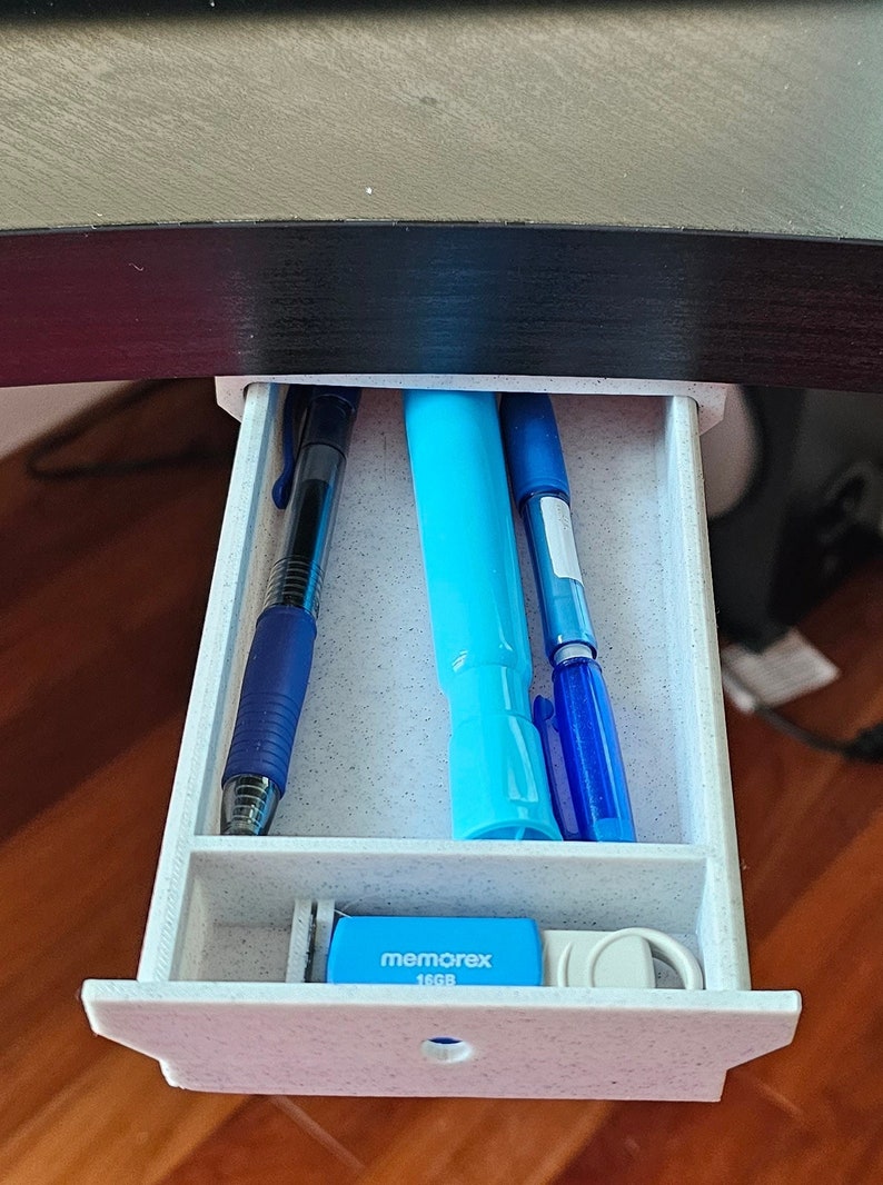 Add A Drawer - Under Desk Drawer Mounting for Pens, USB, Micro SD - Etsy