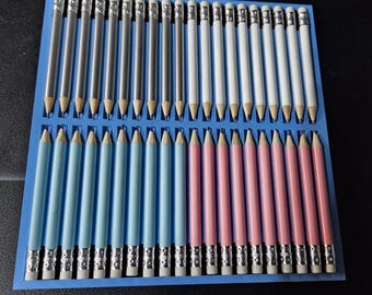 4 inch Golf Pencils Jig Template | eufyMake E1 or other UV Printers or Screen printers | HOLDS 40 4" PENCILS | Fits any flatbed printer