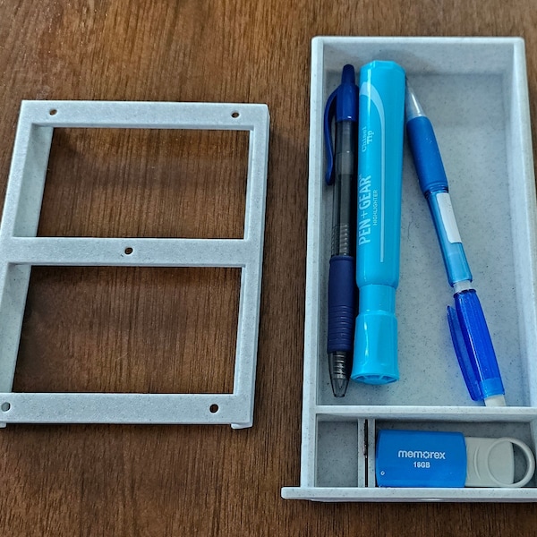 Add a drawer - Under desk drawer mounting for pens, usb micro sd