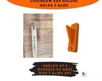 Chainsaw Bar Hanger Holder - Holds 3 Chainsaw Bars