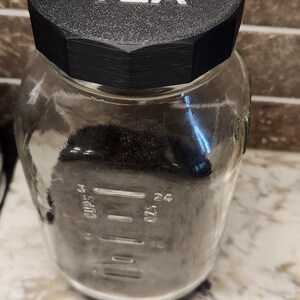 Mason Ball Jar Lid Replacement BLACK Plastic Cap |Regular Mouth 16oz & 32oz Quart/1L | Quantity Discount |Custom Label Option| HANDWASH ONLY image 9