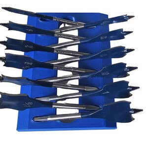 Spade Bit Storage Tool Box Holder HOLDS 13 DRILL BITS