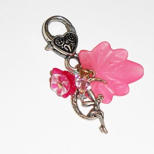 Purse Charm - Fairy Key Charm - Fairy Purse Charm - Fairy Charmed Bookmark - Zipper Pull -  Bookmark -  PC102