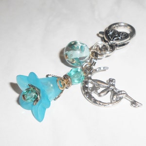 Purse Charm - Fairy Key Charm - Fairy Purse Charm - Fairy Bookmark - Zipper Pull - PC101
