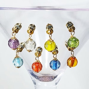 Magnetic Wine Glass Charms: Sparkle Party Beverage Markers