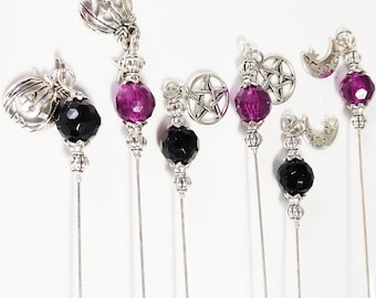 Halloween Cocktail Picks: Stainless Steel Martini Skewers, Spooky Charms
