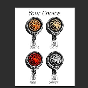 Dragon Id Badge Reel - Inspired by Fantasy - Id Badge Reel - Medical/Hospital Staff Id Badge Reel - Badge Reel - Fantasy Id Reel