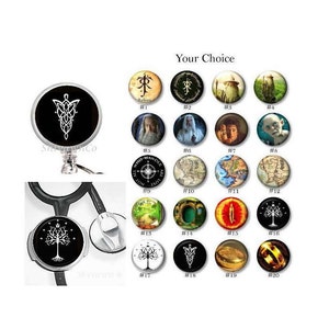 Badge Reel -Rings Id Badge Reel - Shire Badge Reel - Badge Holder - Nurse Id - Stethoscope Id  - Swappable Topper - Search of the Rings