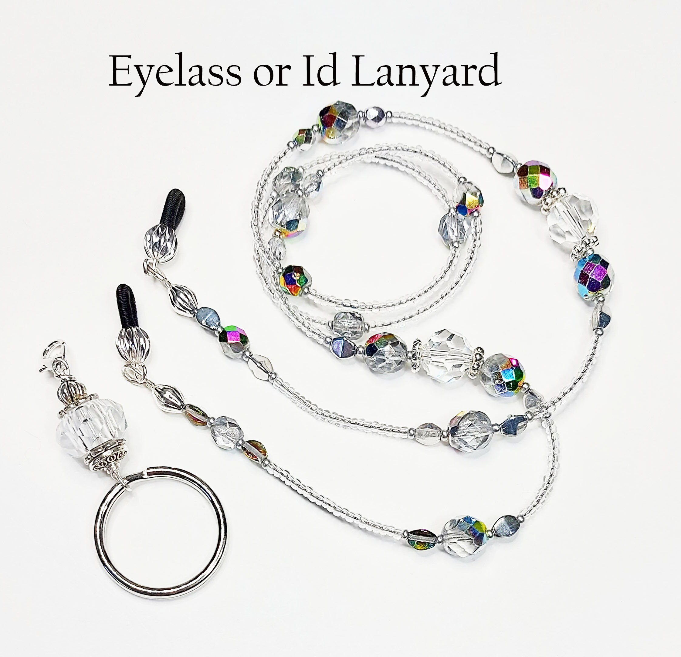 Crystal Beaded Eyeglass Chain Women's Eyeglass Holder Etsy