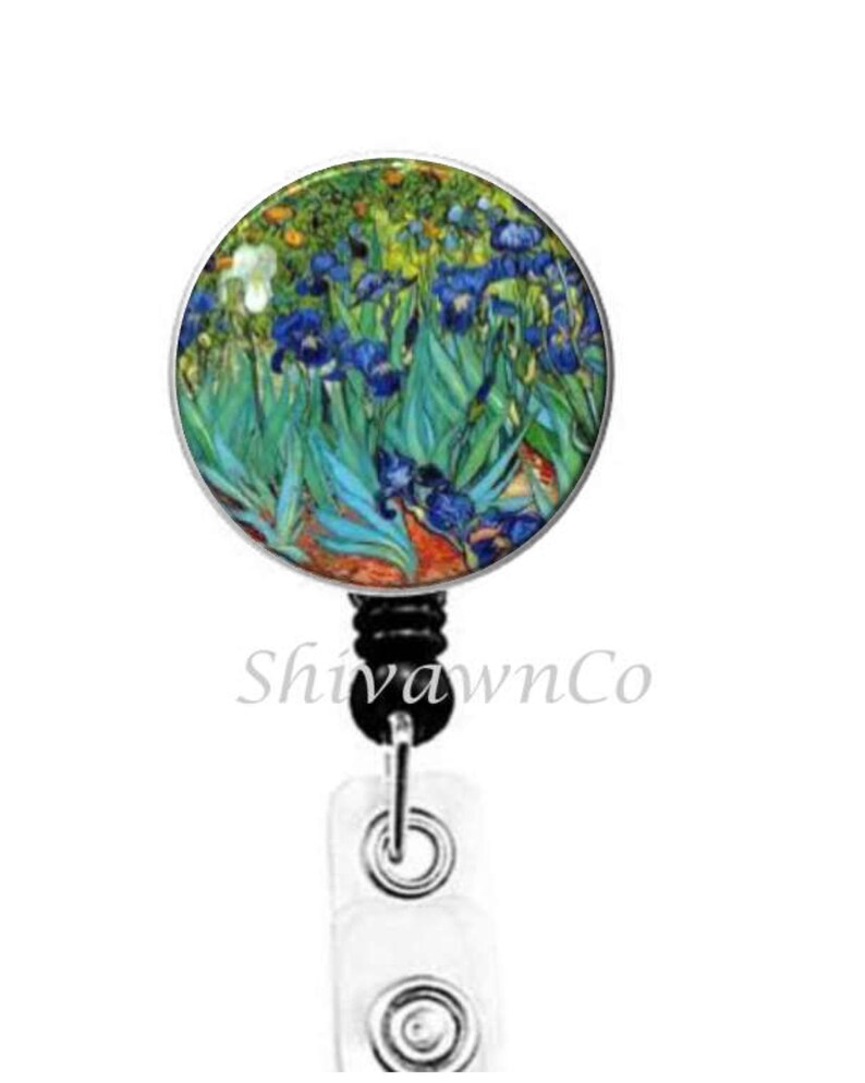 Van Gogh Irises Lanyard Badge ID Holder Van Gogh Irises Lanyard Badge ID Holder