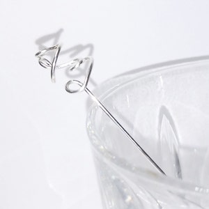 Silver-Plated Martini Picks: Free Form Cocktail Appetizer Skewers