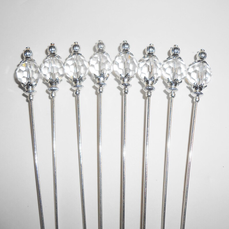 Crystal Cocktail Picks Beaded Martini Picks Olive Picks Etsy