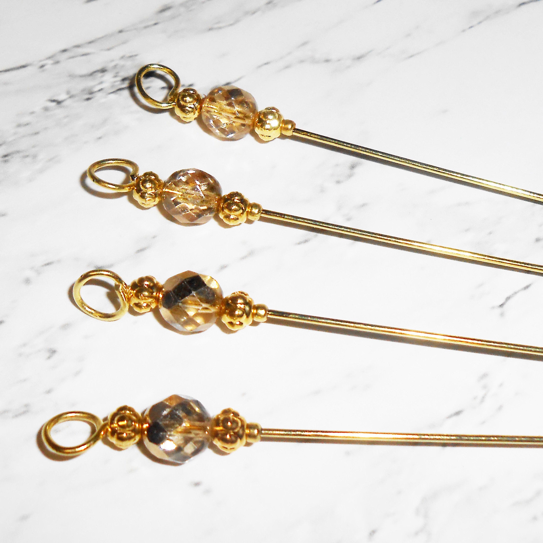Cocktail Picks Gold Crystal Martini Picks Appetizer Picks Etsy Ireland