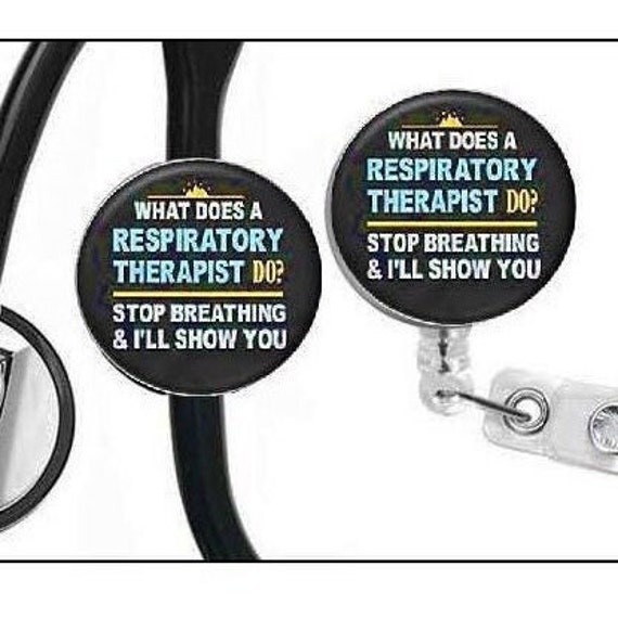 Medical Badge Reel Respiratory Therapist Humor Id Badge Reel RT