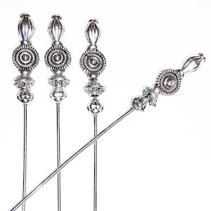 Celtic Spiral Martini Picks: Gold or Silver Cocktail Appetizer Skewers