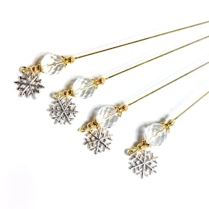 Snowflake Martini Picks: Crystal Christmas Appetizer Skewers
