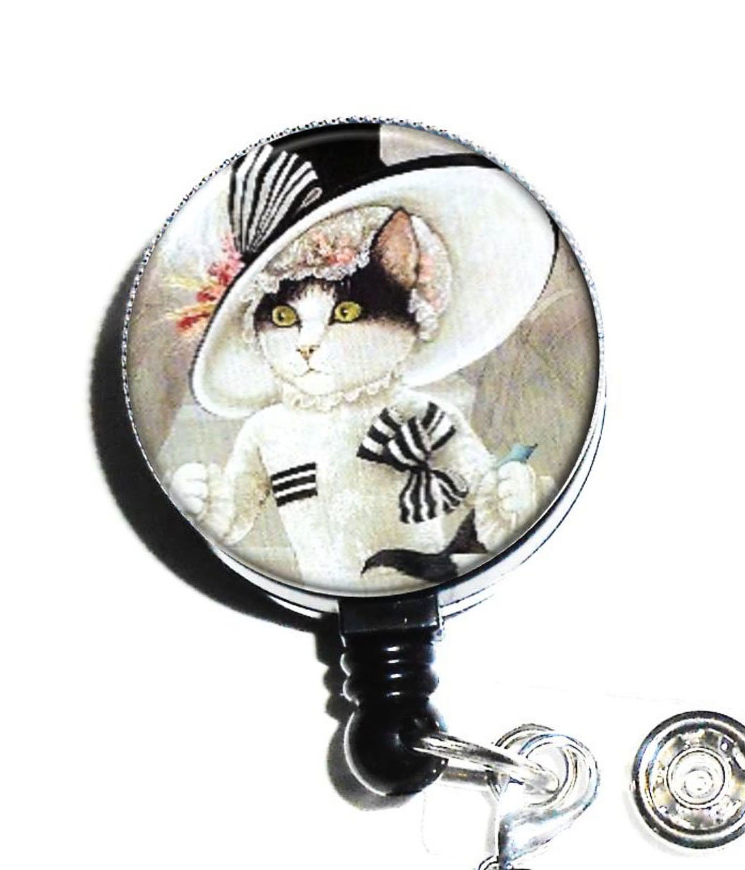Cute Cat Id Badge Reel Medical Staff Discount Id Badge Reel Nurse NICU Id  Badge Reel Cat Humor Id Badge 