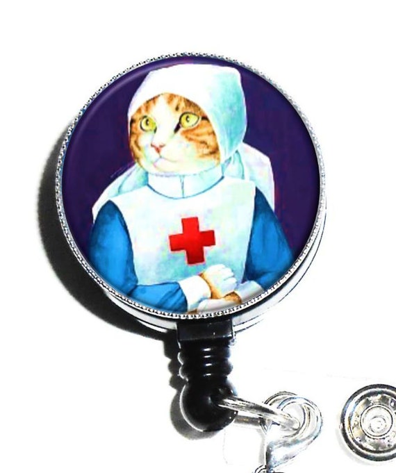 Alter Ego Cat ID Badge Reel - Medical Staff Discount - ID Badge Reel - Nurse ID Badge Reel - Cat Humor ID Badge - Teacher ID Gifts