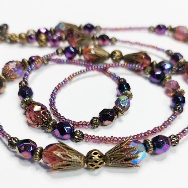 Vintage Style Beaded Eyeglass Chain - Women's Beaded Eyeglass Lanyard - EC16215