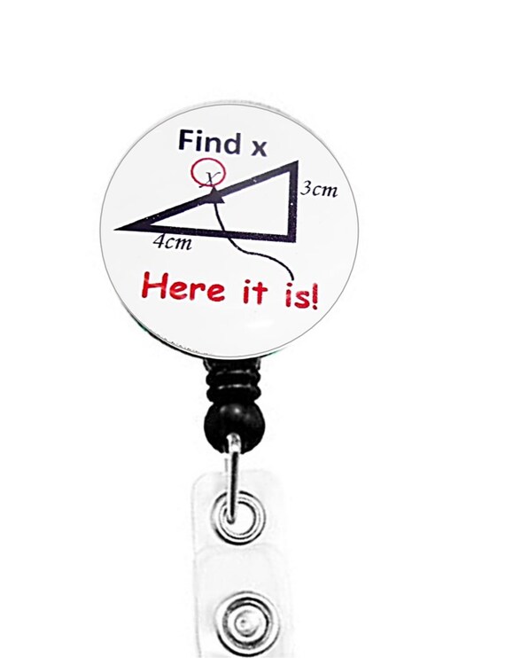 Id Badge Reel Funny Id Badge Reel Id Badge Holder Math Etsy