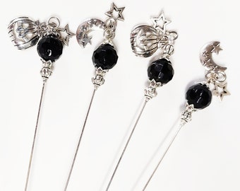 Halloween Charmed Cocktail Picks, Martini Picks, Home Bar, Mixology, Food Grade Stainless Steel Cocktail Skewers, Dessert Skewer,