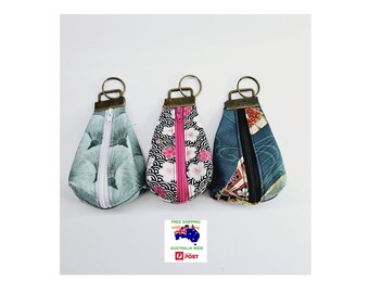 Key Fob Coin Purse Pouch. Japanese patterns. Items are sold individually. Free postage within Australia.