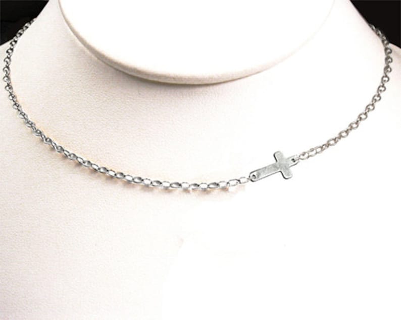 925 sterling silver Cross chain simple faith necklace boutique jewelry holiday gift