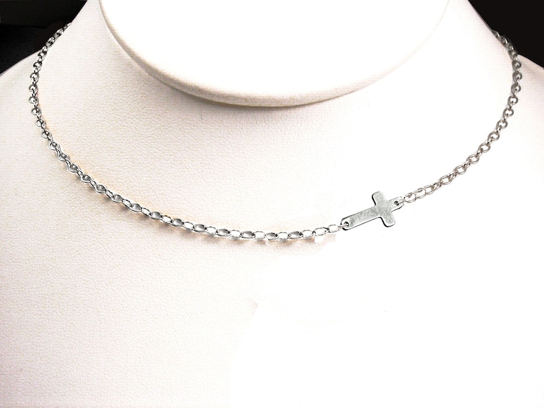 925 sterling silver Cross chain simple faith necklace boutique jewelry holiday gift