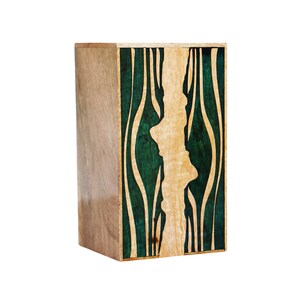 Wooden Cremation Urn For Ashes - Epoxy Resin Mixed With Wood - Wooden Urn For Your Loved One&#39;s Ashes | Beautiful Funeral Urn For Human Ashes