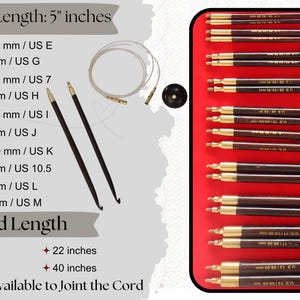Circular Knitting Needles – High-quality rosewood circular knitting needles in a set, ideal for creating smooth, consistent stitches on circular projects.