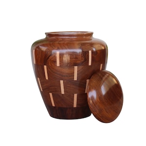 Handmade Wooden Adult Cremation Urns for Human Ashes | Joint Wood Personalized Urn for Ashes | Funeral Pet Memorial Urn for dog / cat urn