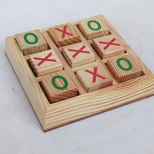 Wooden tic tac toe, Wood tic tac toe, Wood game,Gift for Kids, Tic tac toe,Wooden toys, Tic tac toe game, hand made tick toe game