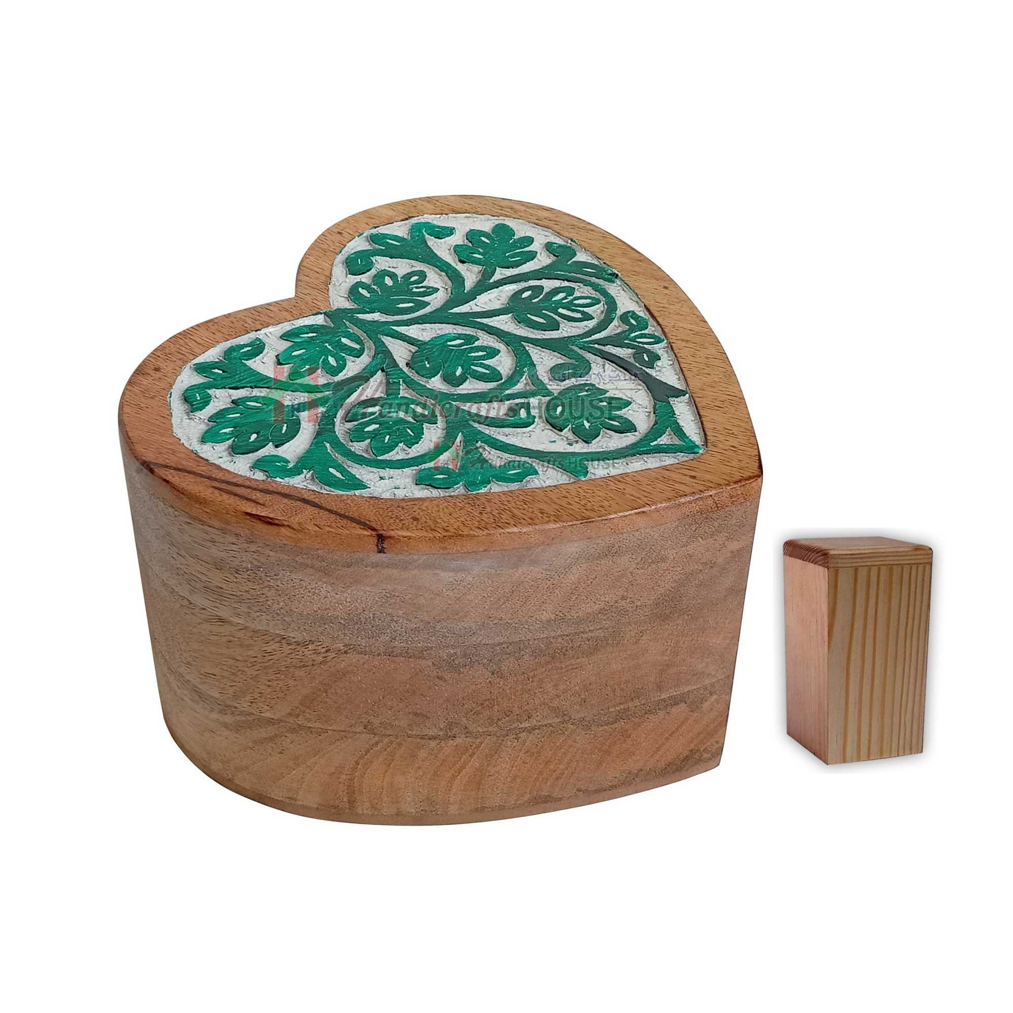 CREATCABIN Mini Urne Aus Akazienholz - 5x4cm Für Haustierasche & -haare