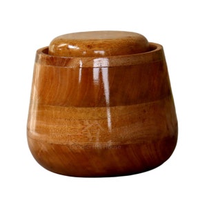 Solid Wooden Cremation Urn for Human Ashes | Wood Memorial Urns for ashes | keepsake box
