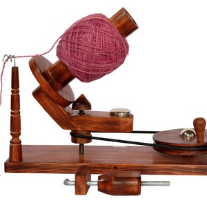 Wooden Yarn Winder | Yarn Ball Winder for Knitting – Yarn Swift Center Pull Ball Winder for Crocheting – Hand Operated Yarn Skein Winder