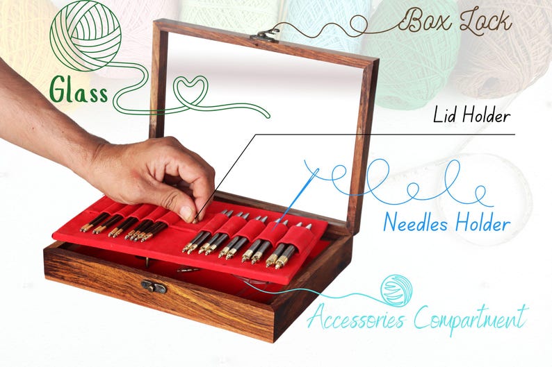 Rosewood Knitting Needles – Luxurious rosewood knitting needles with a polished finish, providing durability and elegance in every stitch.