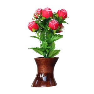 Personalisierte Blumentopf Tischdekoration, Blumenvase aus Holz für Wanddekor | Turn Wood Blumenhalter für Ihr Büro oder Wohnkultur