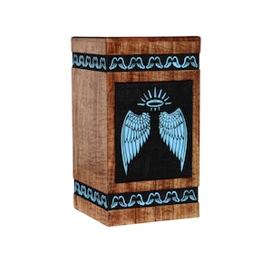 Wings of Life Wooden Cremation Urn for Ashes - Large Keepsake Box – Adult Urns for Human Ashes