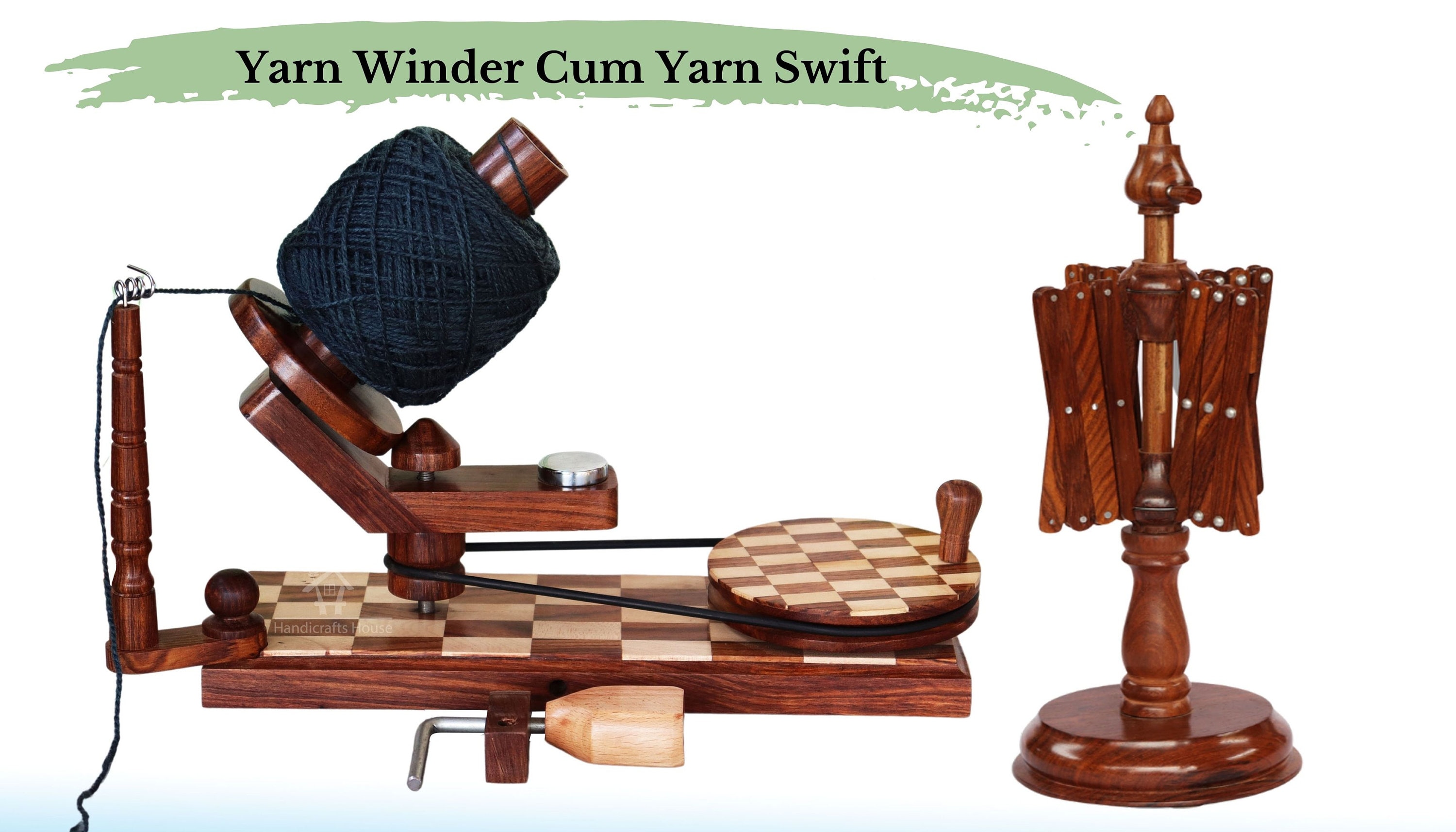 木製糸巻き機コンボ：編み物用かせ巻き機とボール巻き機 - Etsy 日本