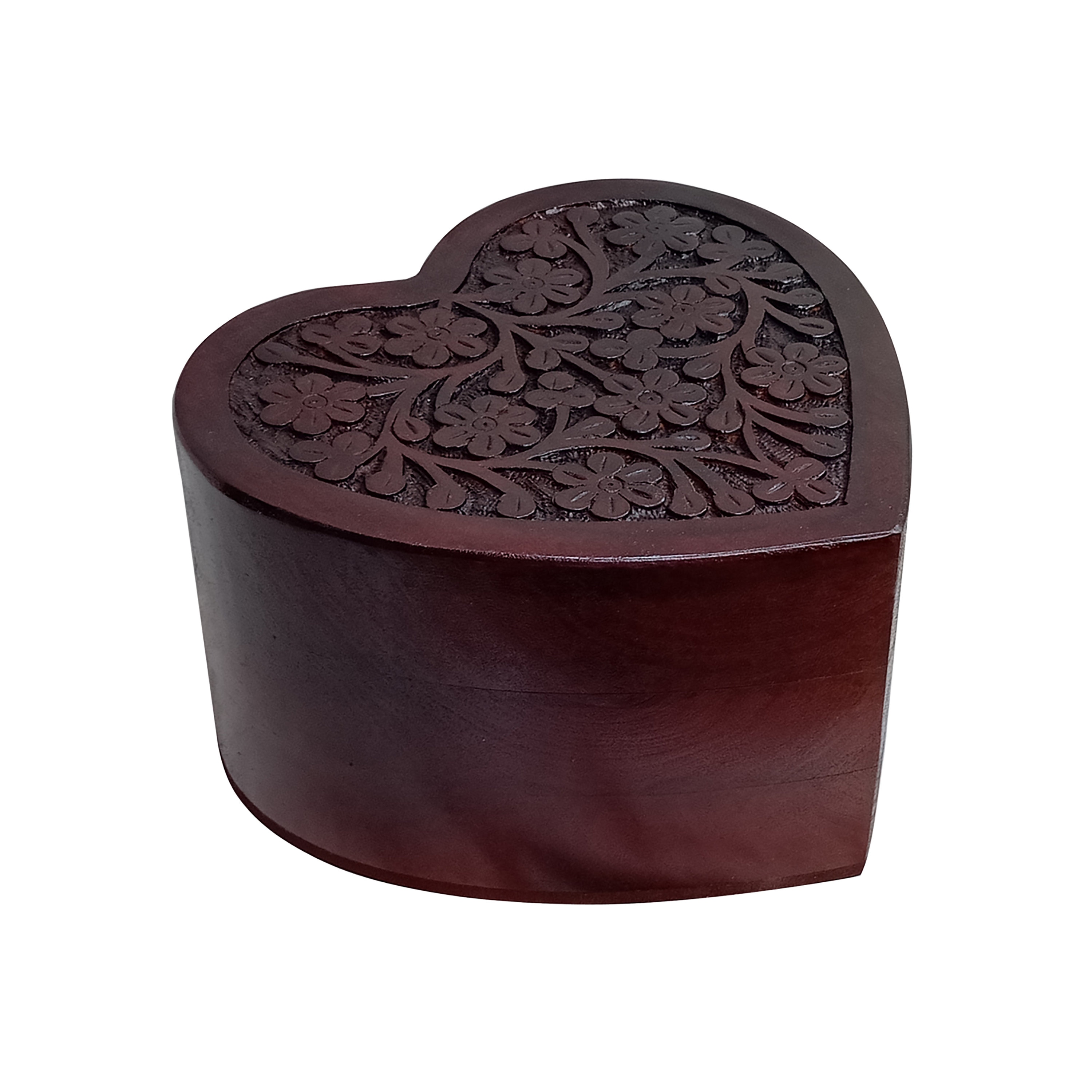 Heart Shape Cremation Urns for Ashes – Handmade Urn for Human Ashes – Carved Wooden Urns – Pet Urn for Dog Ashes Keepsake