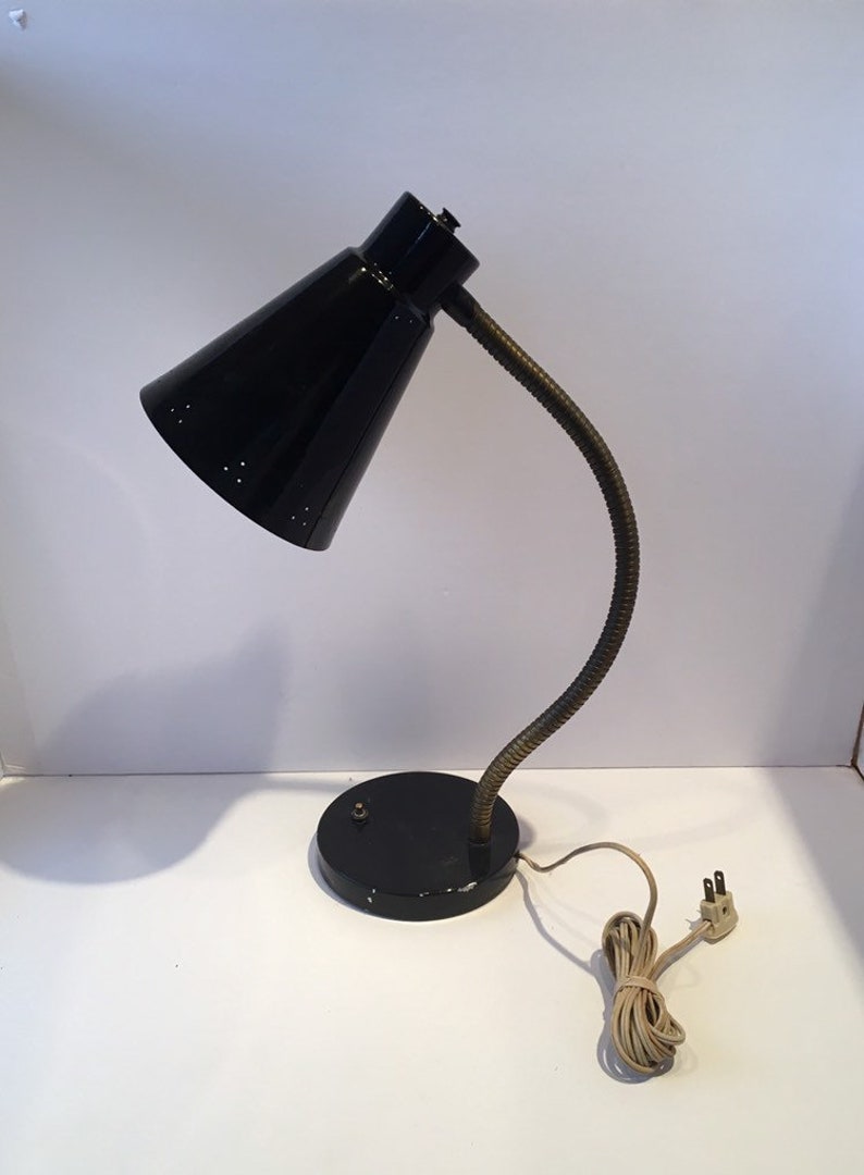 Vintage Industrial Black Metal Desk Lamp