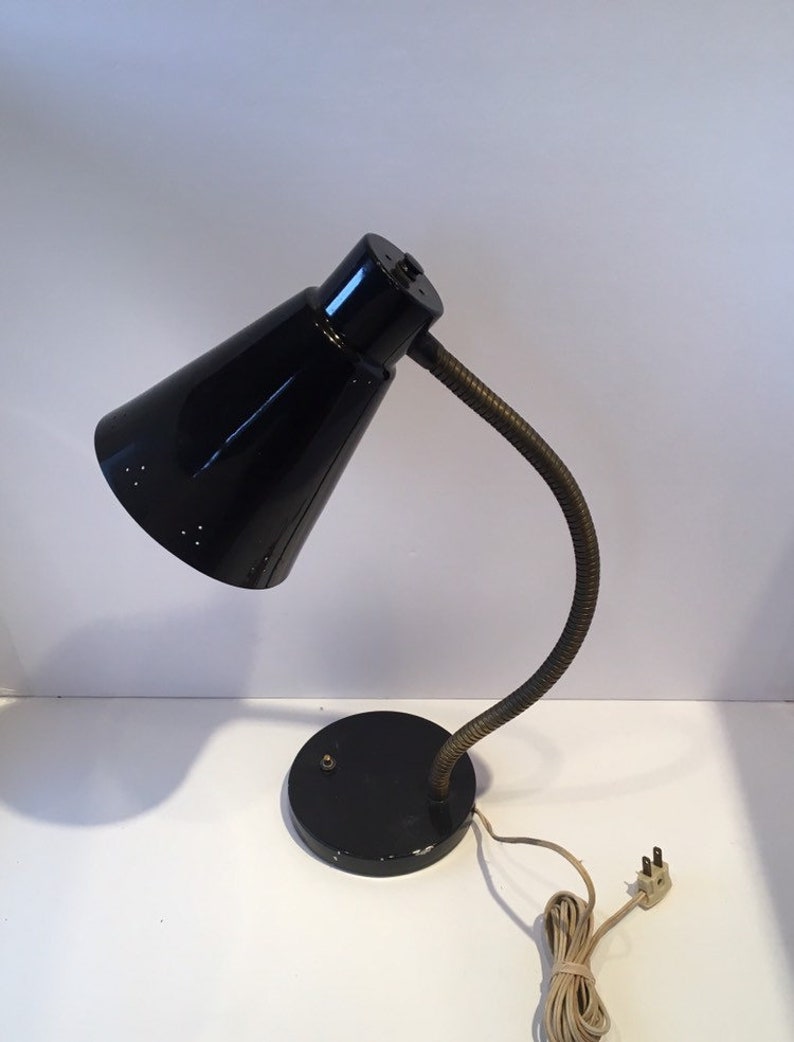 Vintage Industrial Black Metal Desk Lamp