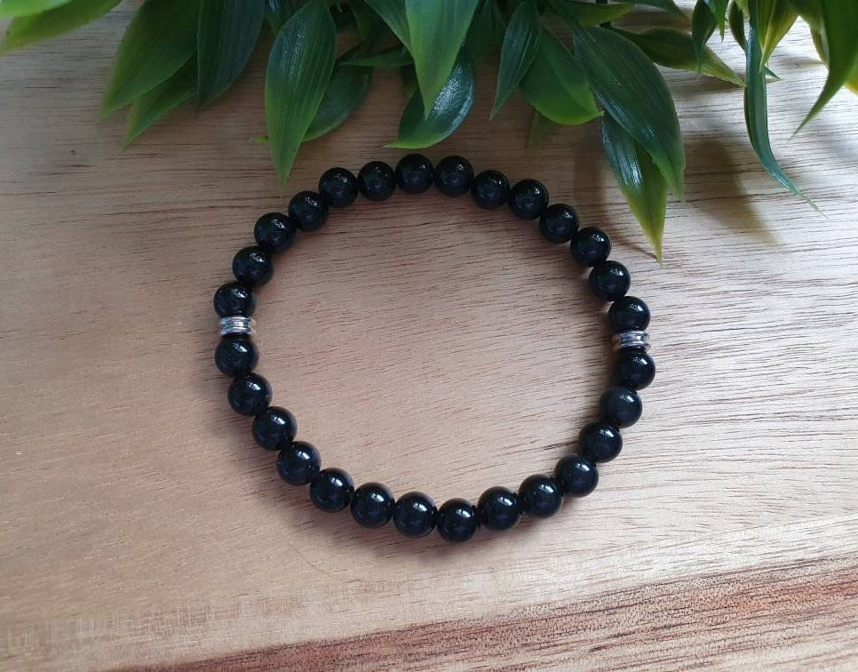 Black tourmaline and obsidian hotsell bracelet