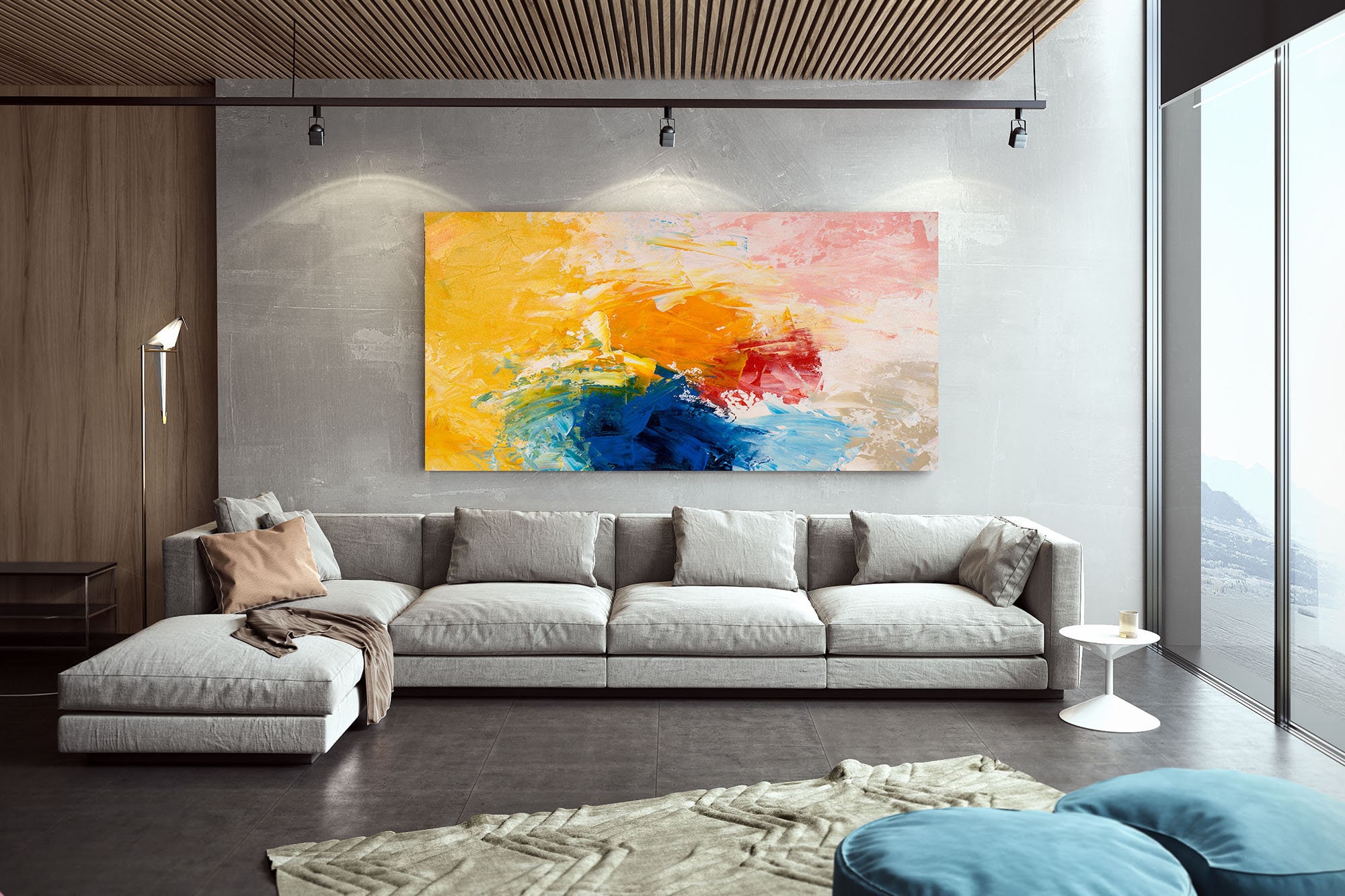 Abstract Wall ArtOriginal PaintingBedroom Wall ArtLarge Etsy