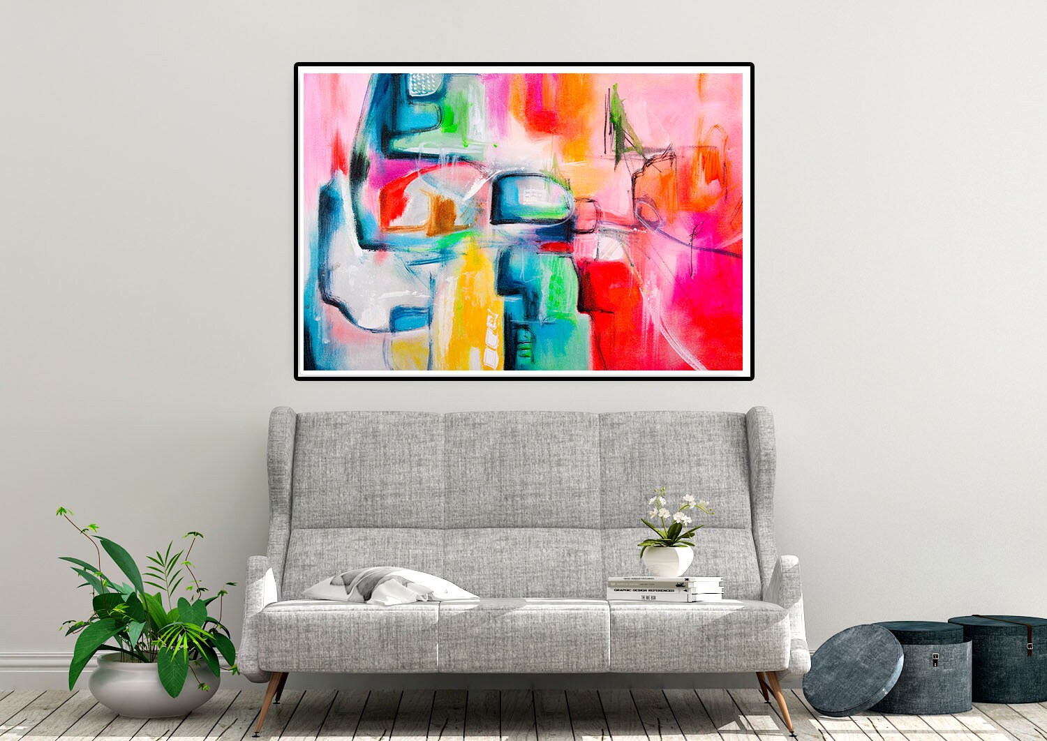 Original Abstract Art on Canvas-Artwork OriginalBedroom Wall | Etsy