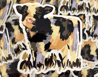 Friendly Cow - 2” Glossy Vinyl Sticker